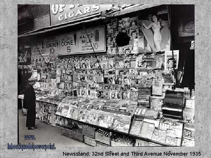 Newsstand; 32 nd Street and Third Avenue November 1935 