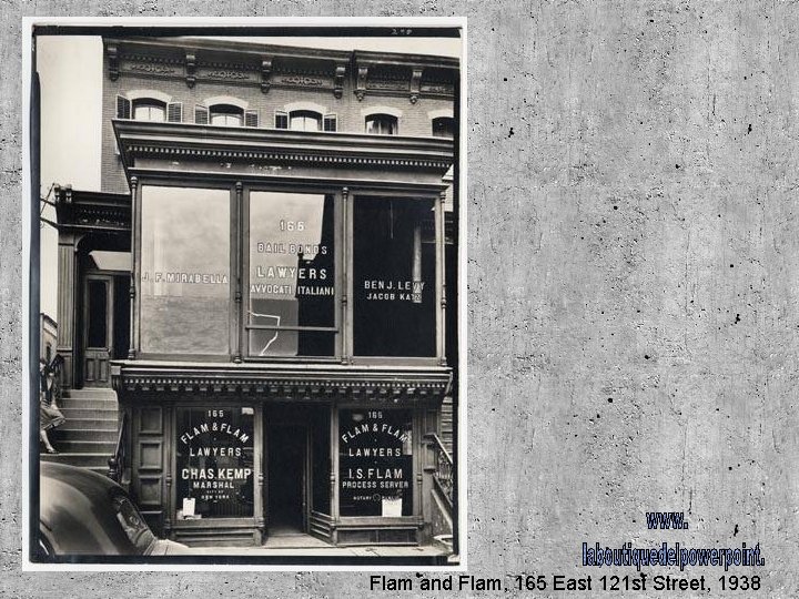 Flam and Flam, 165 East 121 st Street, 1938 