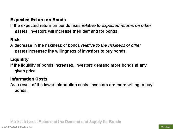 Expected Return on Bonds If the expected return on bonds rises relative to expected