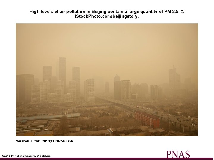 High levels of air pollution in Beijing contain a large quantity of PM 2.