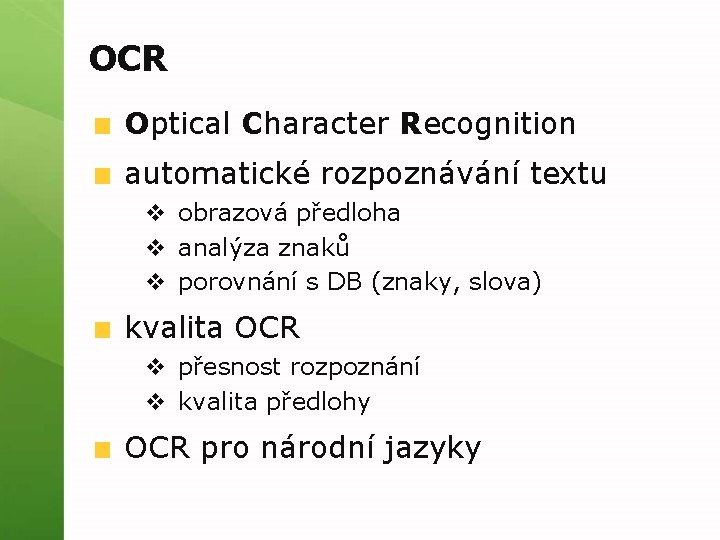 OCR Optical Character Recognition automatické rozpoznávání textu v obrazová předloha v analýza znaků v
