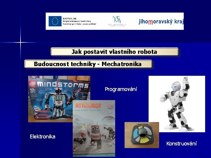 Jak postavit vlastního robota Budoucnost techniky - Mechatronika Programování Elektronika Konstruování 