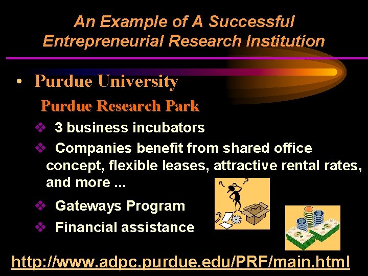 An Example of A Successful Entrepreneurial Research Institution • Purdue University Purdue Research Park