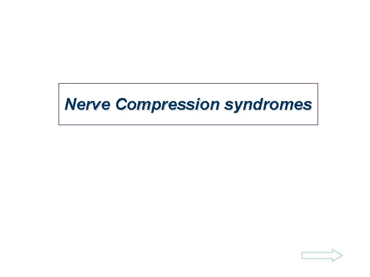 Nerve Compression syndromes 