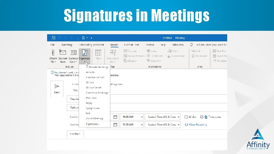 Signatures in Meetings 