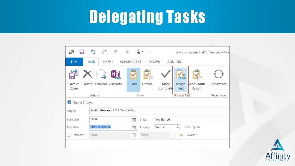 Delegating Tasks 