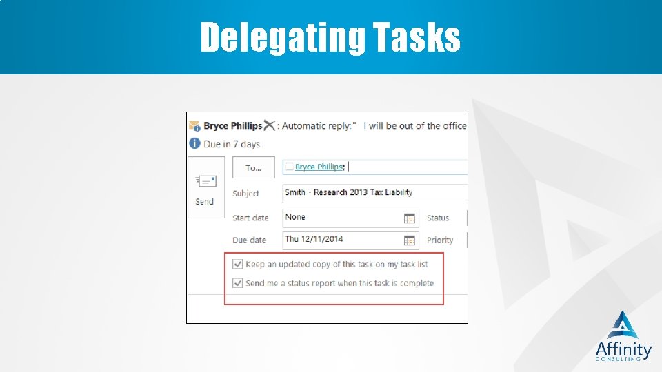 Delegating Tasks 