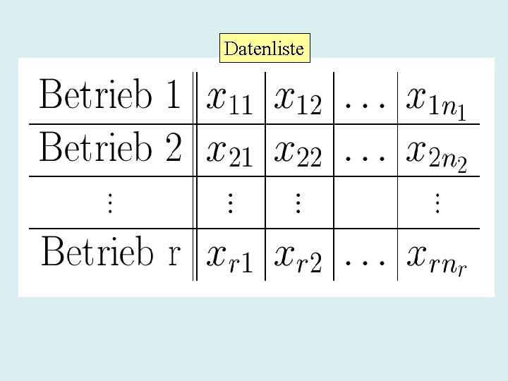 Datenliste 