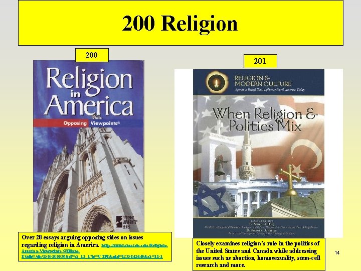 200 Religion 200 Over 20 essays arguing opposing sides on issues regarding religion in