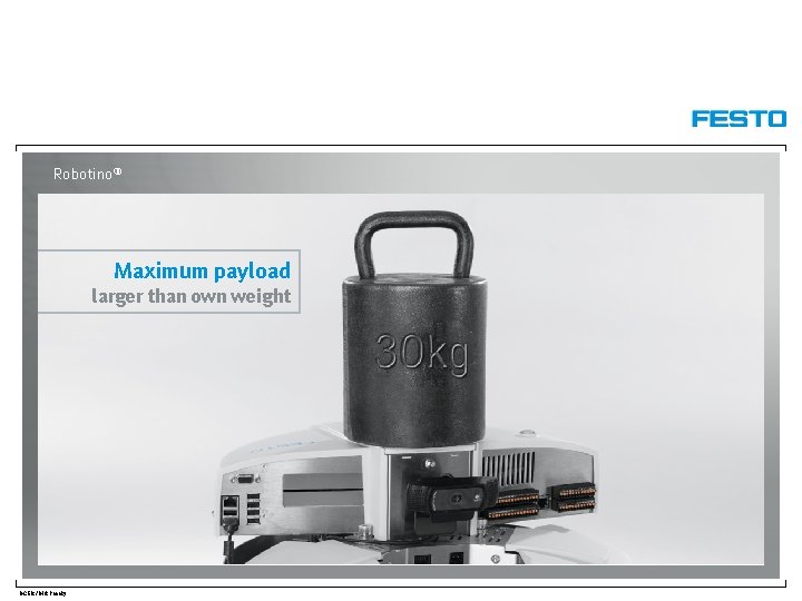 Robotino® Maximum payload larger than own weight DC-ER / Dirk Pensky 