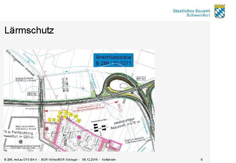 Lärmschutz B 286, Anbau ÜFS BA II - BOR Köhler/BOR Schlegel - 06. 12.