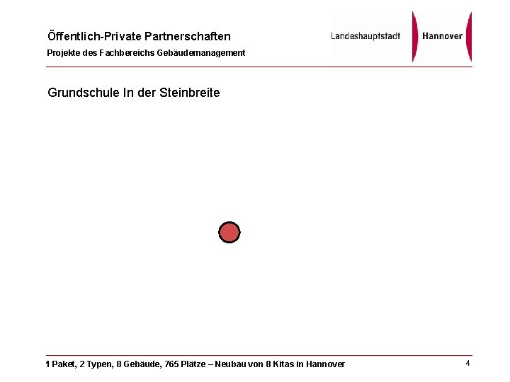Öffentlich-Private Partnerschaften Projekte des Fachbereichs Gebäudemanagement Grundschule In der Steinbreite 1 Paket, 2 Typen,