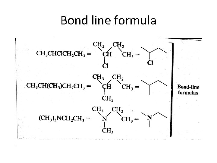 Bond line formula Bond line formula