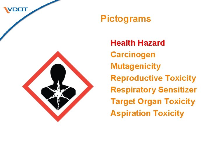 Pictograms Health Hazard Carcinogen Mutagenicity Reproductive Toxicity Respiratory Sensitizer Target Organ Toxicity Aspiration Toxicity Pictograms Health Hazard Carcinogen Mutagenicity Reproductive Toxicity Respiratory Sensitizer Target Organ Toxicity Aspiration Toxicity