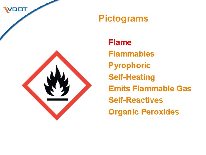 Pictograms Flame Flammables Pyrophoric Self-Heating Emits Flammable Gas Self-Reactives Organic Peroxides Pictograms Flame Flammables Pyrophoric Self-Heating Emits Flammable Gas Self-Reactives Organic Peroxides