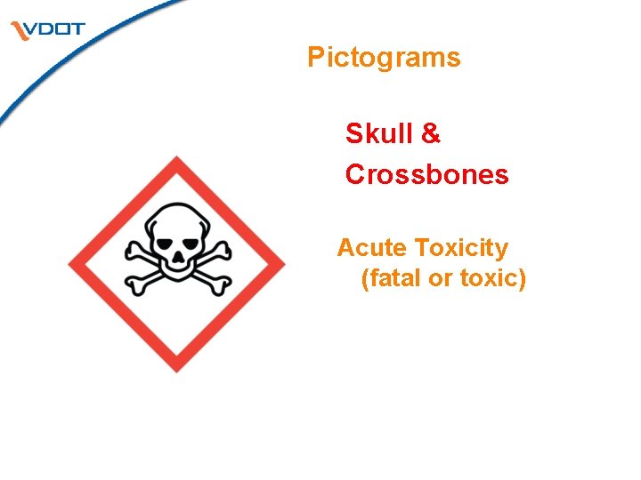 Pictograms Skull & Crossbones Acute Toxicity (fatal or toxic) Pictograms Skull & Crossbones Acute Toxicity (fatal or toxic)