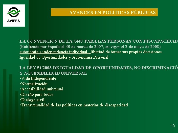 AVANCES EN POLÍTICAS PÚBLICAS LA CONVENCIÓN DE LA ONU PARA LAS PERSONAS CON DISCAPACIDAD