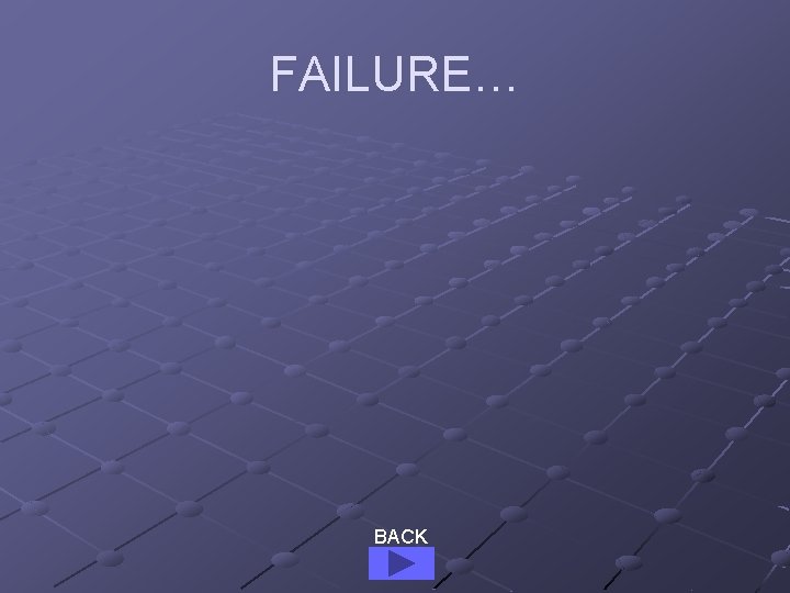 FAILURE… BACK 