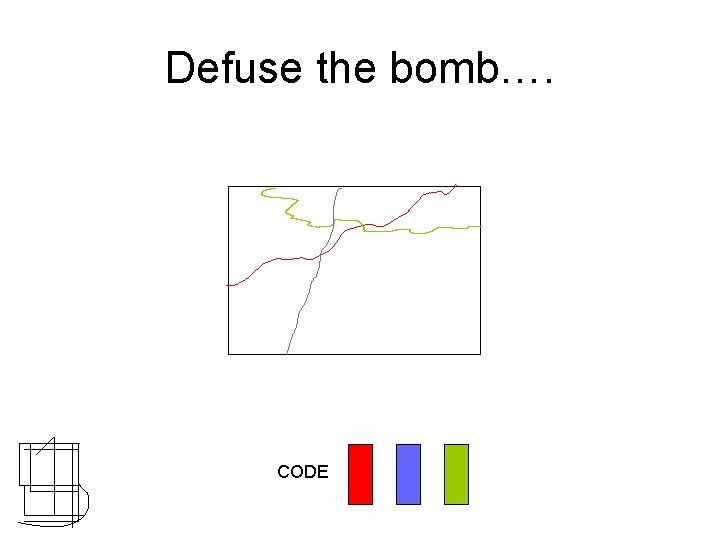 Defuse the bomb…. CODE 