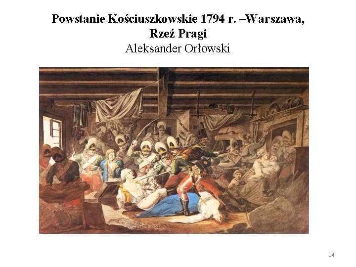 Powstanie Kościuszkowskie 1794 r. –Warszawa, Rzeź Pragi Aleksander Orłowski 14 