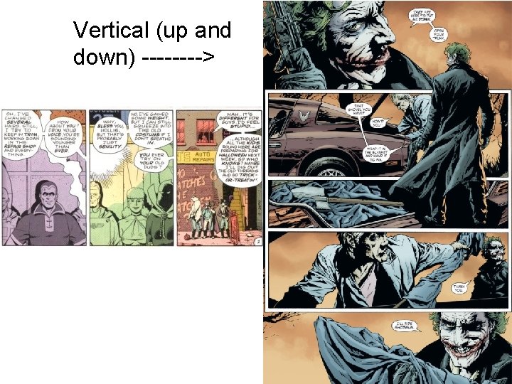 Vertical (up and down) ----> 