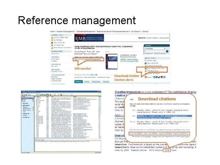 Reference management 