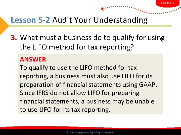 Lesson 5 -2 Audit Your Understanding 3. What must a business do to qualify Lesson 5 -2 Audit Your Understanding 3. What must a business do to qualify