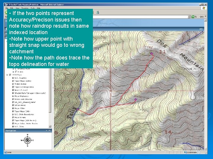  • If the two points represent Accuracy/Precison issues then note how raindrop results