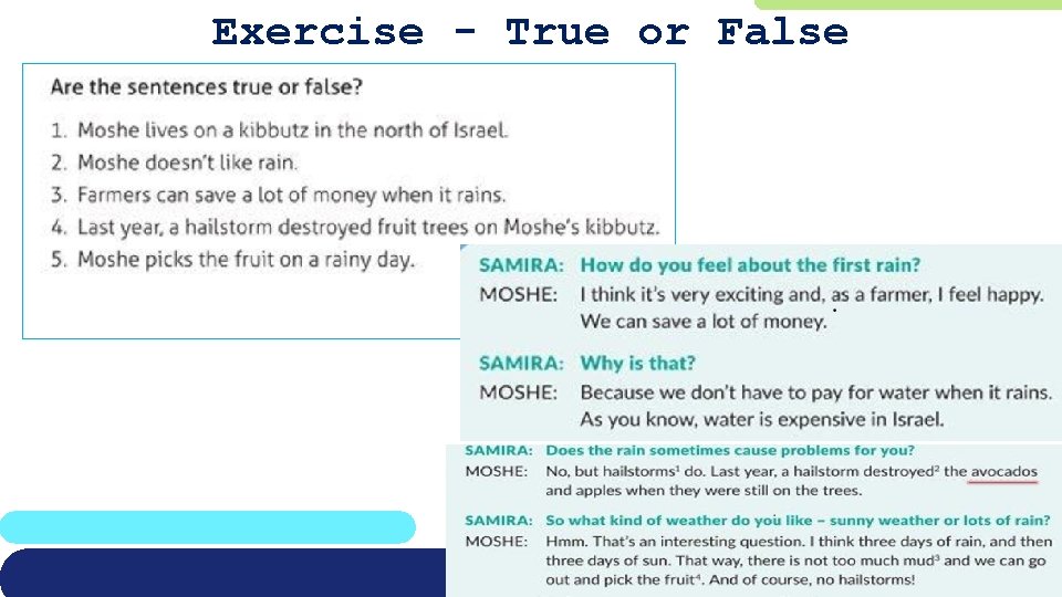 Exercise - True or False 