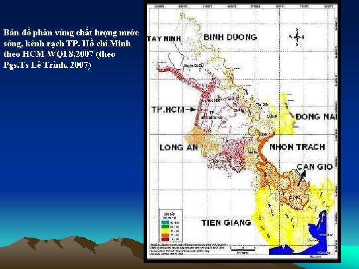 Bản đồ phân vùng chất lượng nước sông, kênh rạch TP. Hồ chí Minh