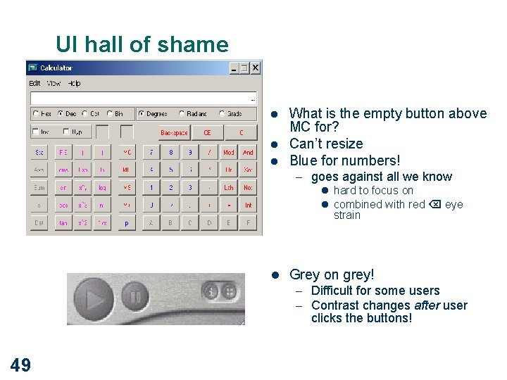 UI hall of shame l l l What is the empty button above MC