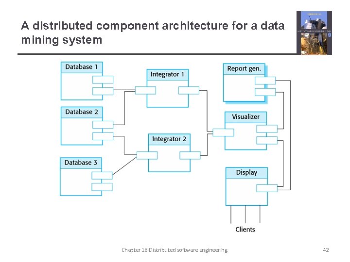 A distributed component architecture for a data mining system Chapter 18 Distributed software engineering