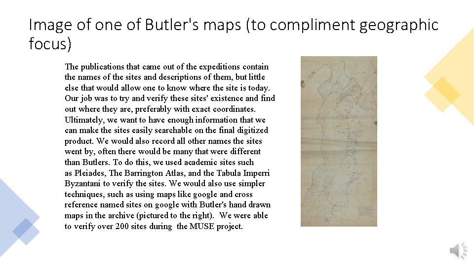 Image of one of Butler's maps (to compliment geographic focus) The publications that came
