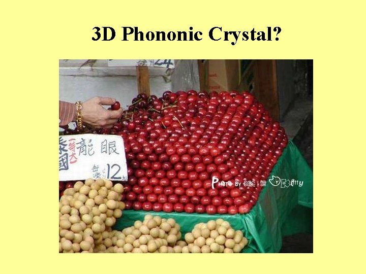 3 D Phononic Crystal? 