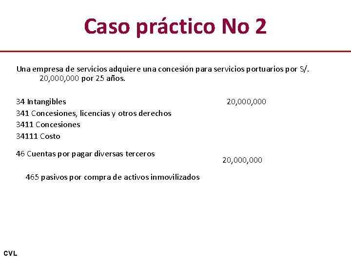 Caso práctico No 2 Una empresa de servicios adquiere una concesión para servicios portuarios