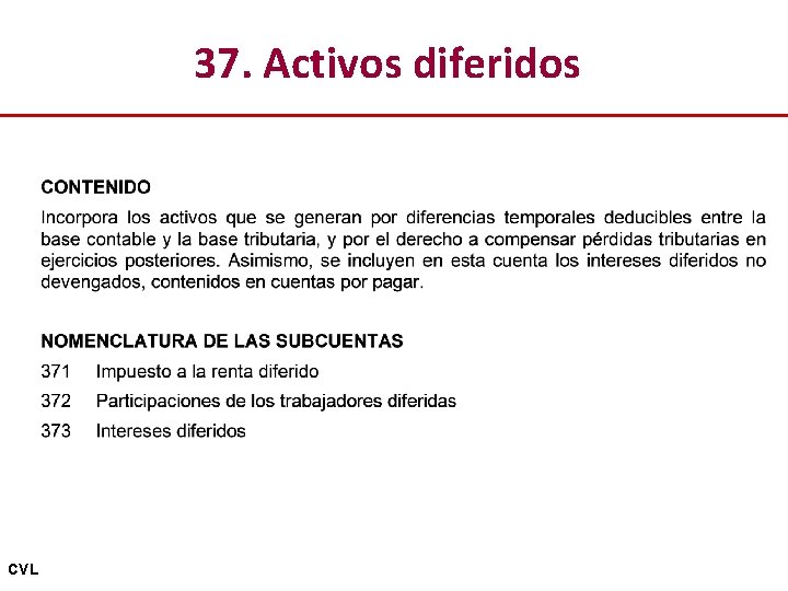 37. Activos diferidos CVL 