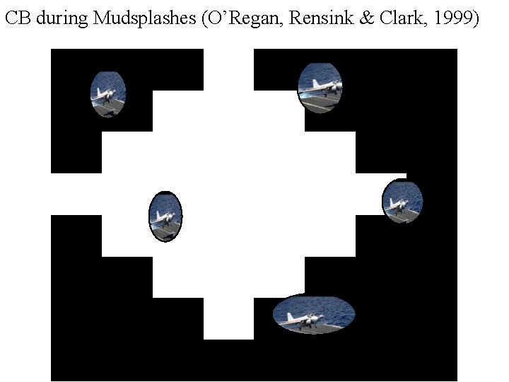 CB during Mudsplashes (O’Regan, Rensink & Clark, 1999) 