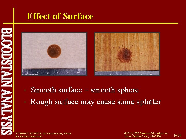 Effect of Surface § § Smooth surface = smooth sphere Rough surface may cause