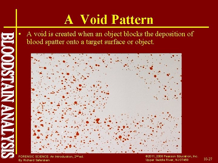 A Void Pattern • A void is created when an object blocks the deposition