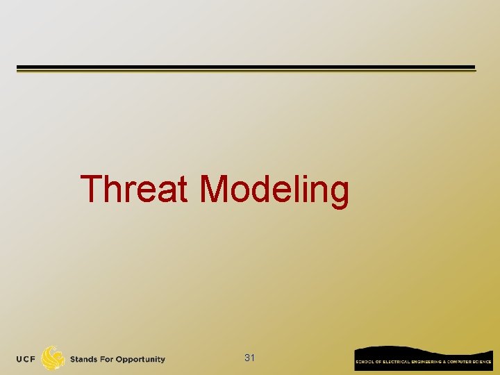 Threat Modeling 31 