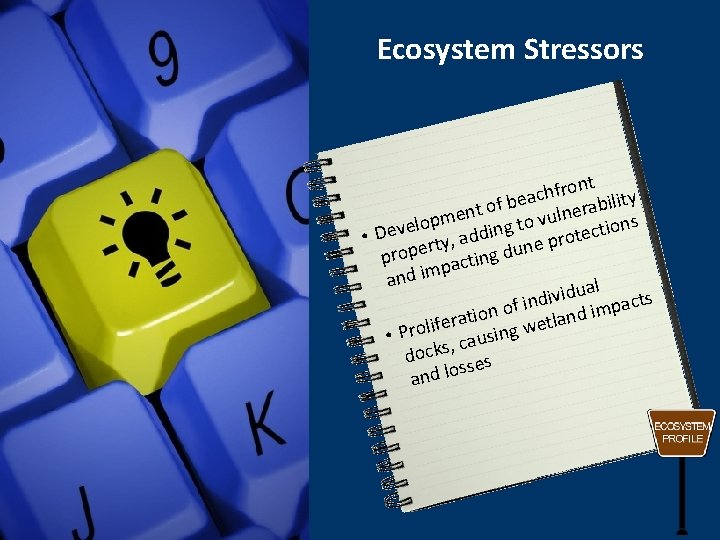 Ecosystem Stressors ront f h c a ty e i l b i f