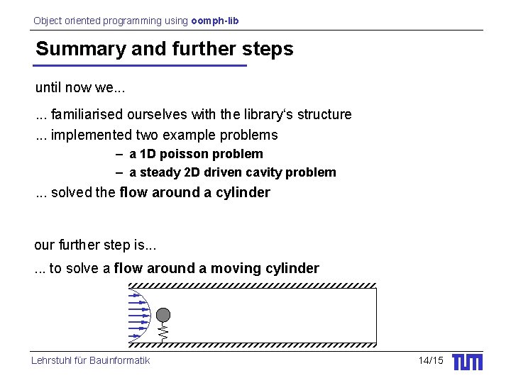 Object oriented programming using oomph-lib Summary and further steps until now we. . .