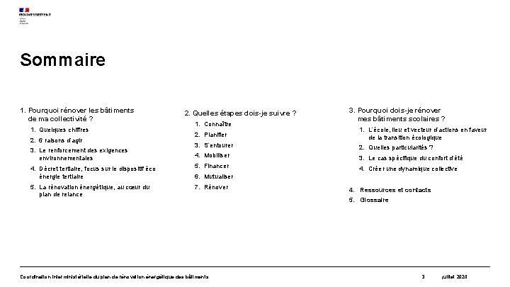 Sommaire 1. Pourquoi rénover les bâtiments de ma collectivité ? 1. Quelques chiffres 2.