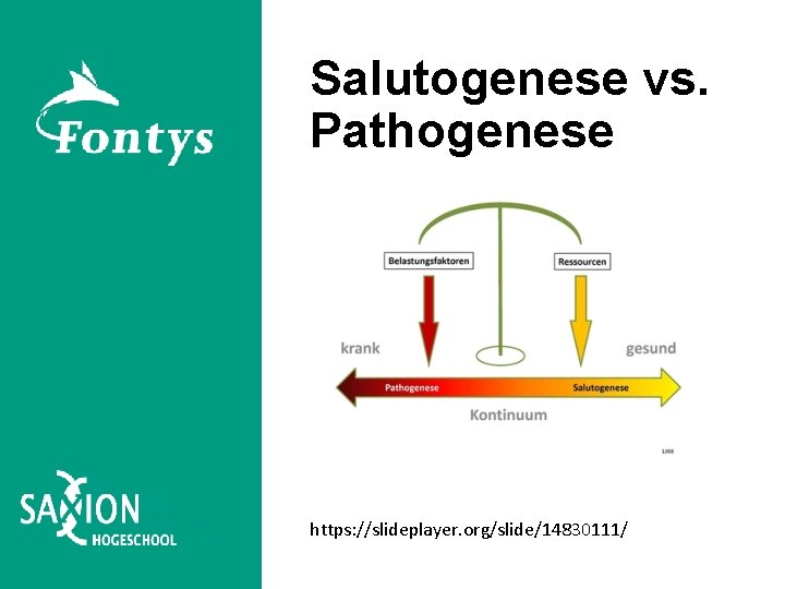 Salutogenese vs. Pathogenese https: //slideplayer. org/slide/14830111/ 