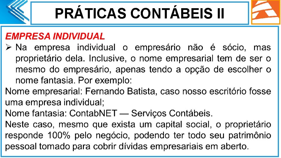 PRÁTICAS CONTÁBEIS II. 