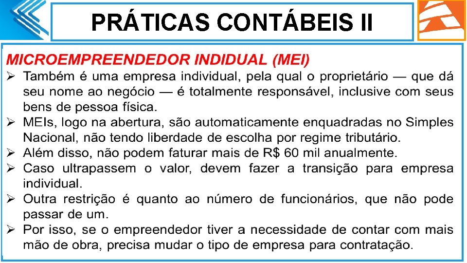 PRÁTICAS CONTÁBEIS II. 