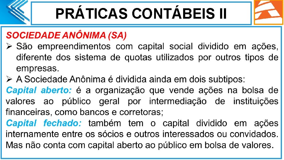 PRÁTICAS CONTÁBEIS II. 