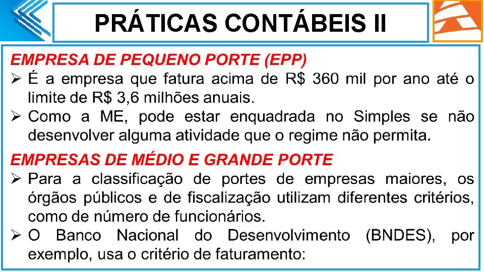 PRÁTICAS CONTÁBEIS II. 