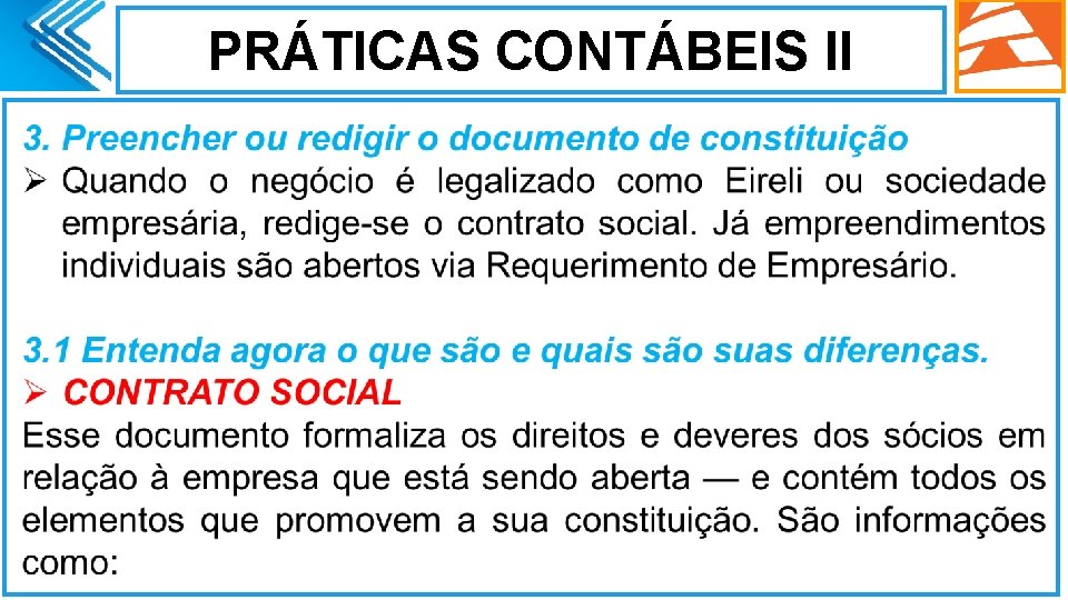 PRÁTICAS CONTÁBEIS II. 