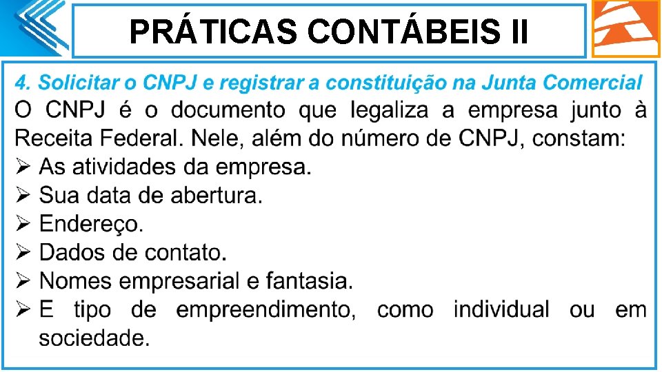 PRÁTICAS CONTÁBEIS II. 